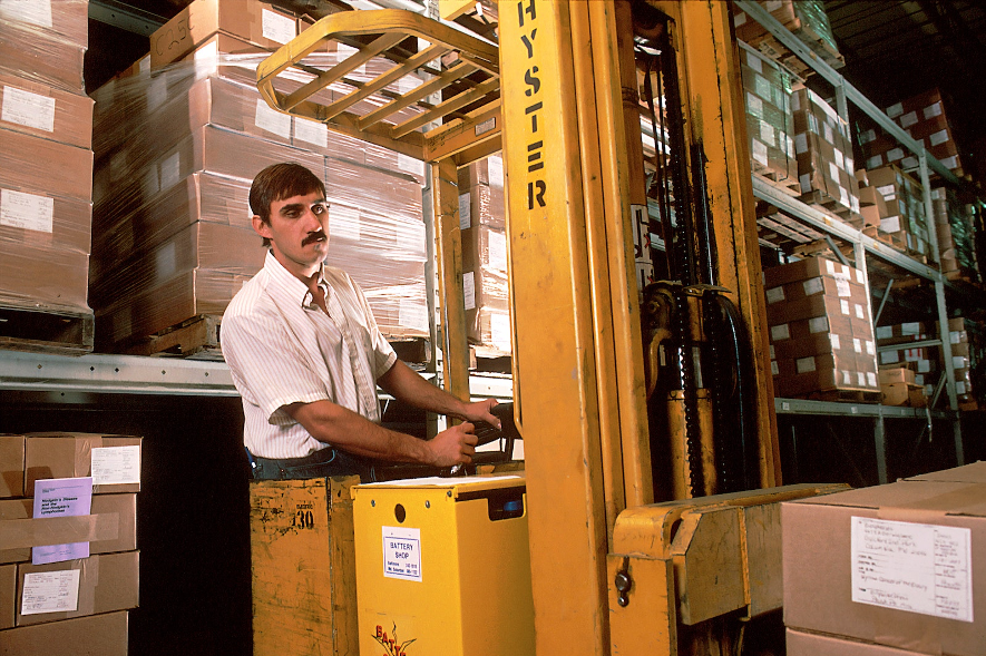 Man working in a warehouse